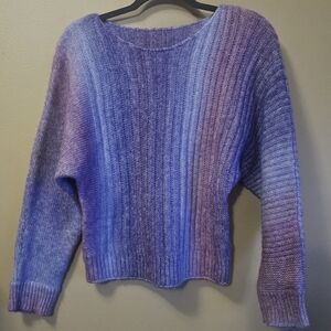Unbranded Women's Size XS Purple Ombre Dolman Sleeve Sweater